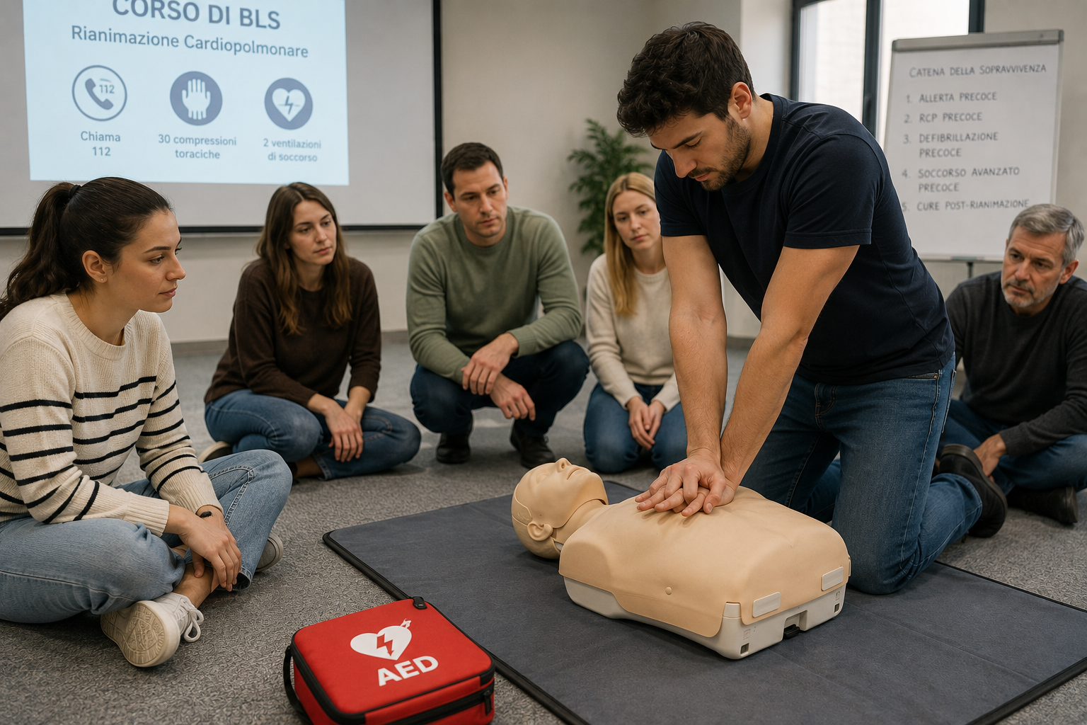 Corso di rianimazione cardiopolmonare rivolto a persone non sanitarie